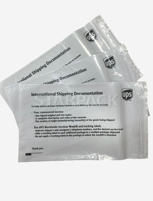 PE Packing List Envelopes on a Roll (Waybill Pouches with Zipper)
