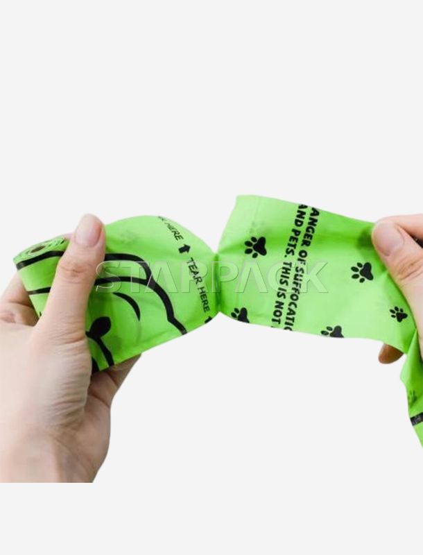 100% 可堆肥和可生物降解的宠物粪便袋