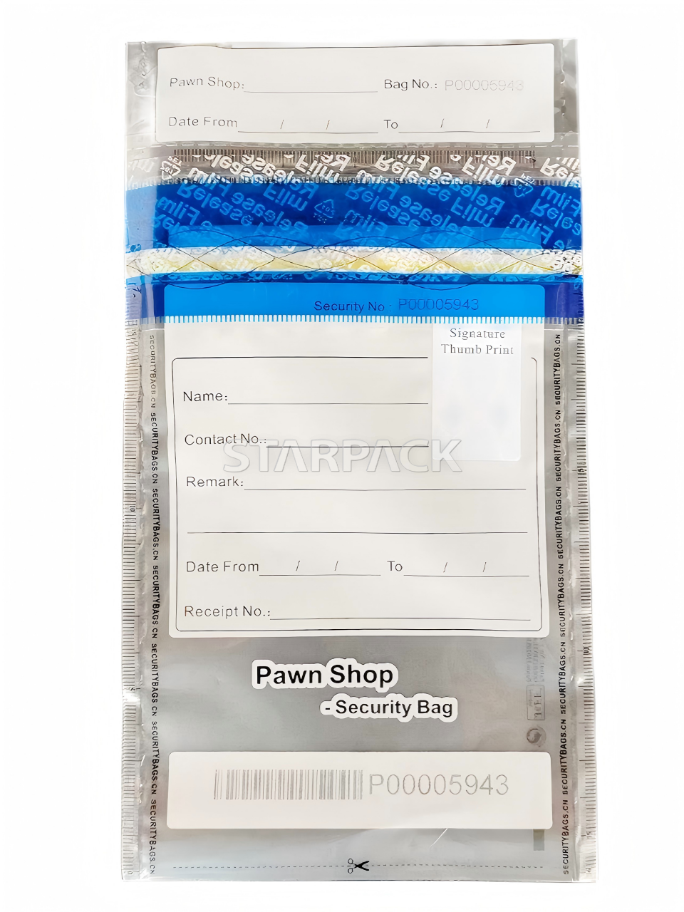 Pawnshop Anti-counterfeiting Bag
