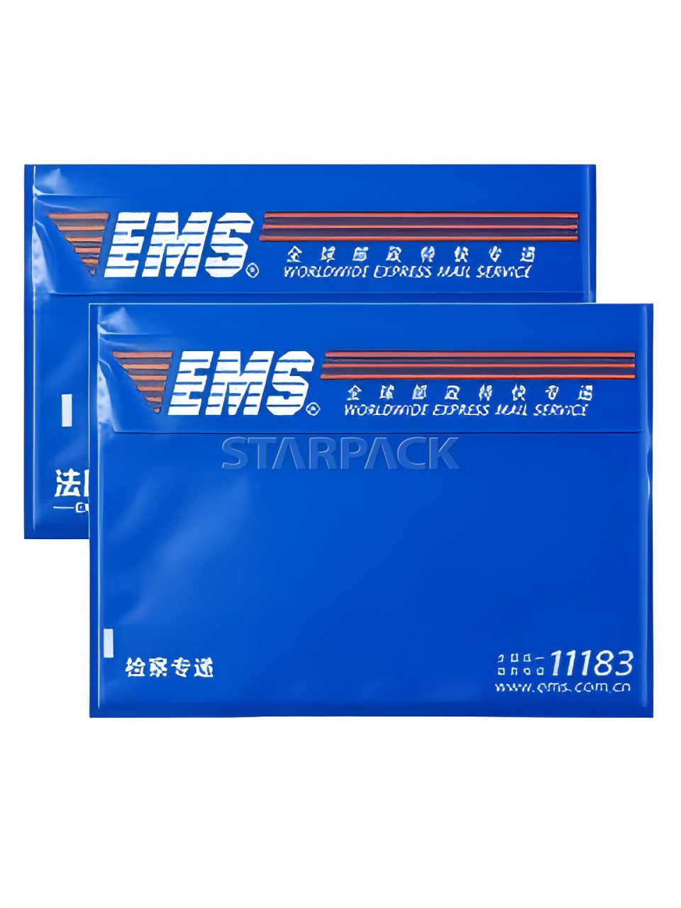 Blue Film Printed Adhesive Bag