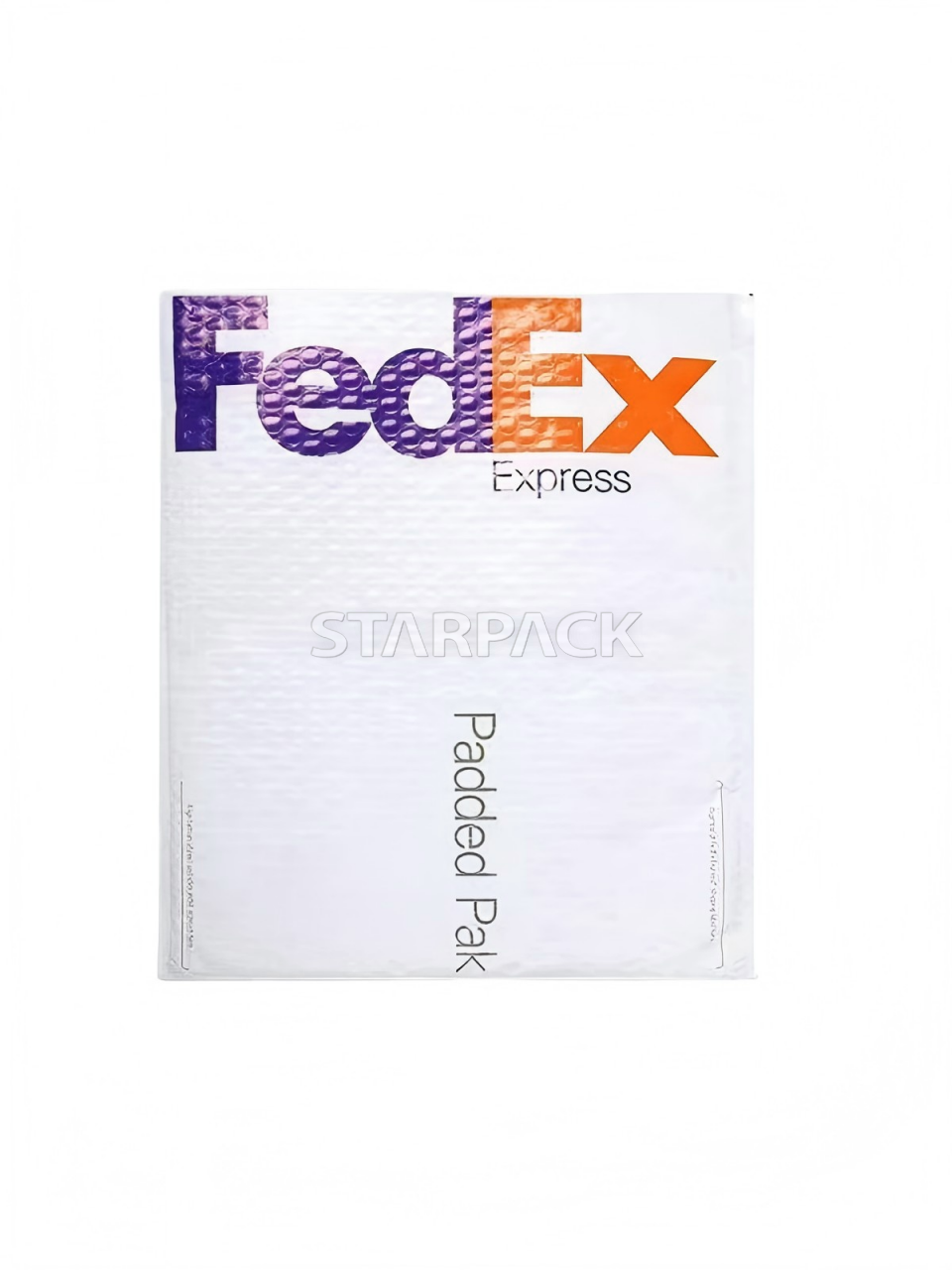 Mini matte white coextruded film bubble mailer with FedEx brand print, shockproof padded envelope for small cosmetic, accessory international express delivery