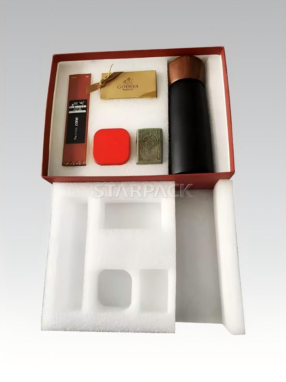 Custom EPE pearl cotton foam insert matched gift box, luxury gift packaging lining