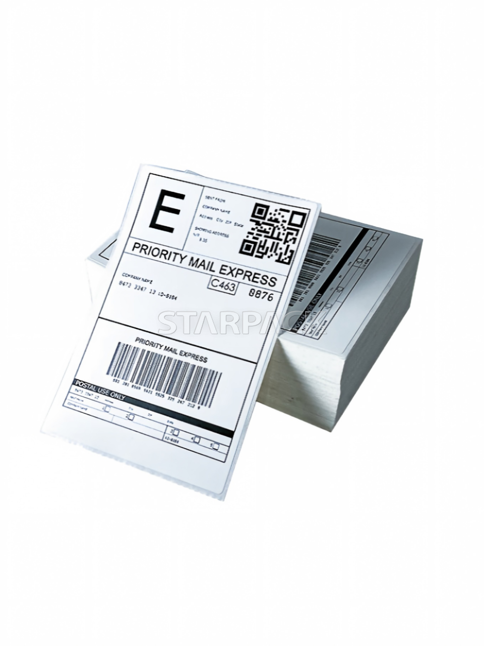 Folded Thermal Shipping Label